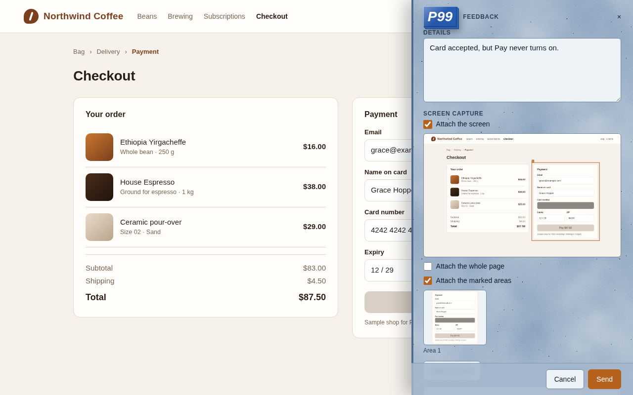 The new-item form with a screen capture and a marked area of the payment form; the card number field is blank in both previews.